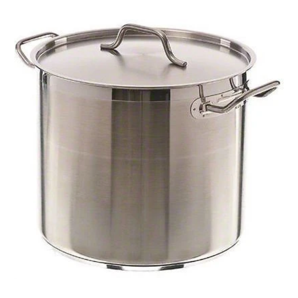 Concord Stainless Steel Stock Pot w/Steamer Basket Cookware Great for Boiling and Steaming (24 quart)