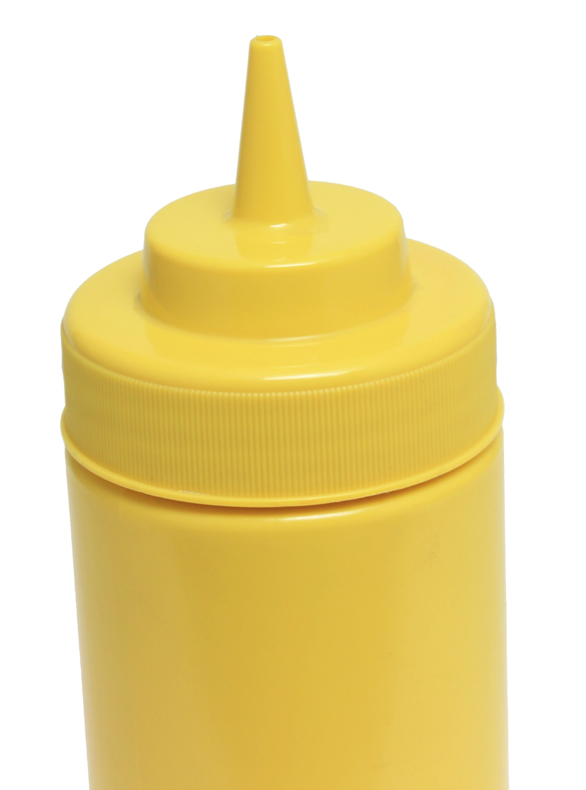 Thunder Group PLTHSB024YW 24 oz. Squeeze Bottle Yellow - 6/Pack