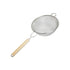 Thunder Group Double Medium Mesh Strainer with Flat Wooden Handle
