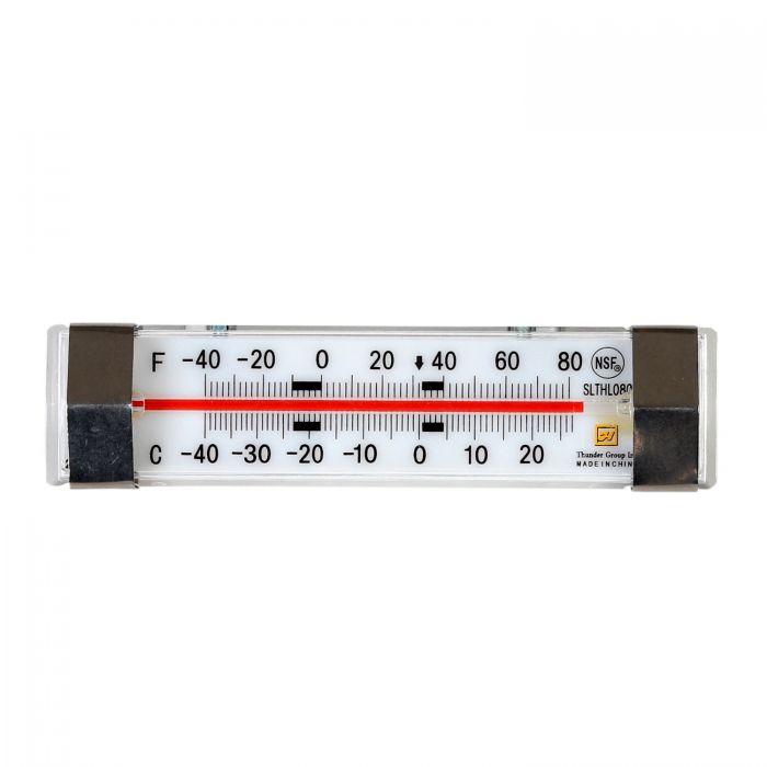 Thunder Group SLTHL080 Horizontal Liquid Scale Thermometer -40°F to 80°F