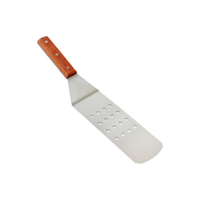 Thunder Group SLTWBT110 10-Inch Perforated Turner with Wooden Handle