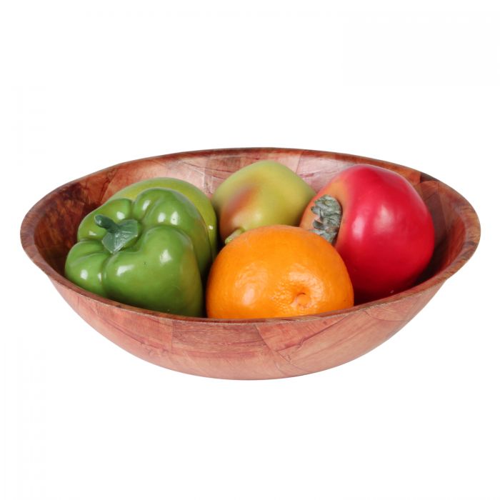Thunder Group WDTSB010 10-Inch Woven Wood Salad Bowl - 12/Pack