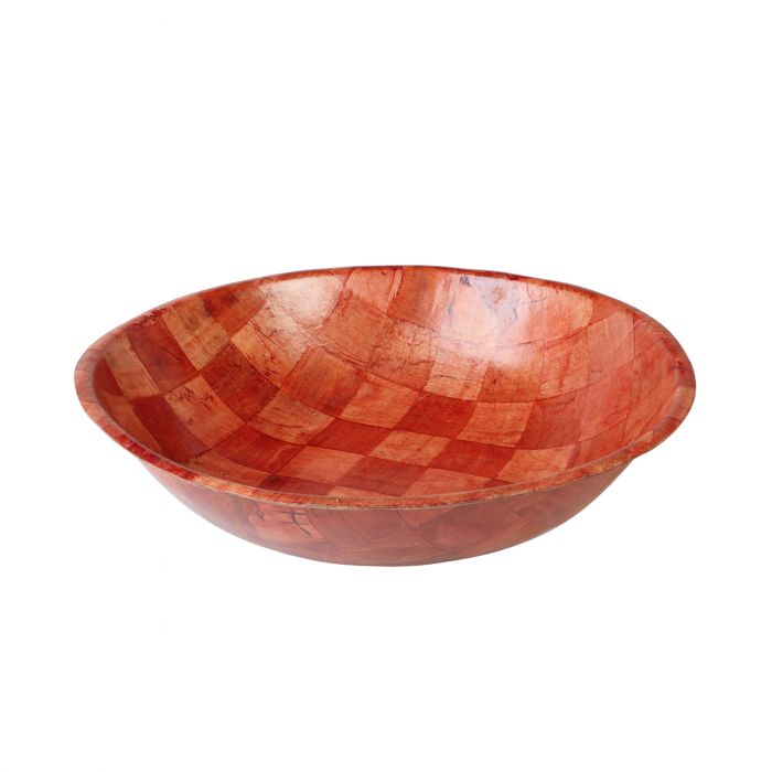 Thunder Group WDTSB018 18-Inch Woven Wood Salad Bowl - 12/Pack