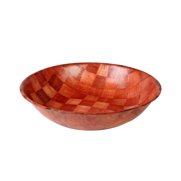 Thunder Group WDTSB020 20-Inch Woven Wood Salad Bowl - 12/Pack