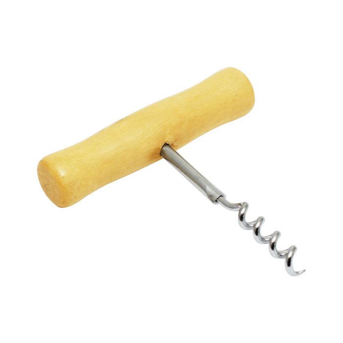 Thunder Group WDW06768 Cork Screw with Wooden Handle, 4" x 4" x 3/4"