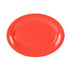Thunder Group Oval Orange Melamine Platter - 12/Pack