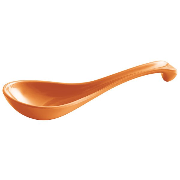 Thunder Group 7000R 1 oz. Orange Color Melamine Soup Spoon