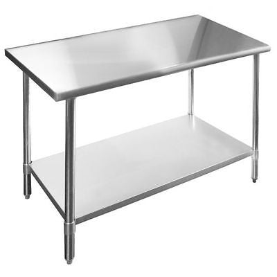 14" x 72" Stainless Steel Work/Prep Table with Adjustable under shelf