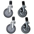 Set of 4 Work Table Stem Caster with 5" Polyurethane Wheels by L&J Import
