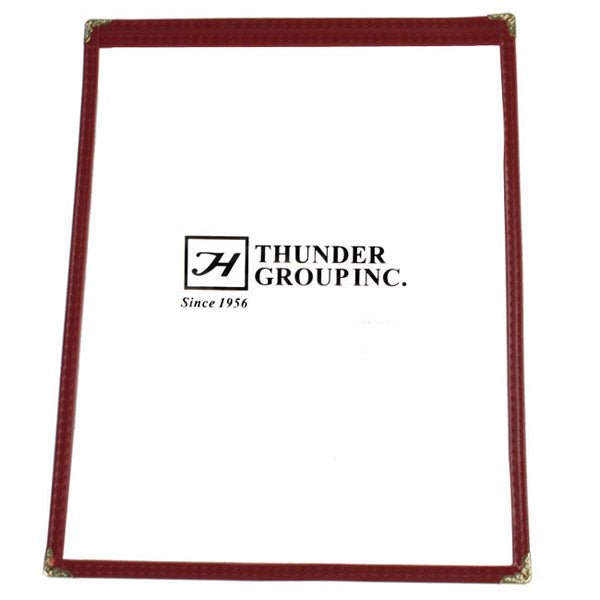 Thunder Group (PLMENU-1MA) Single Menu Cover, 8 1/2" x 11", Maroon Color Trim
