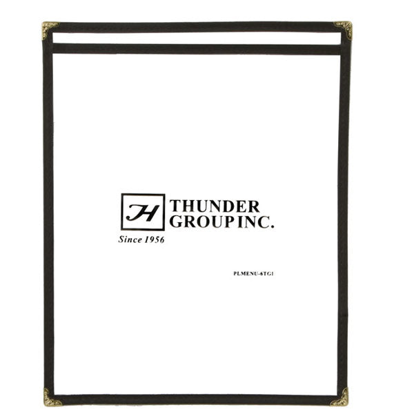 Thunder Group (PLMENU-1BL) Single Menu Cover, 8 1/2" x 11", Black Color Trim