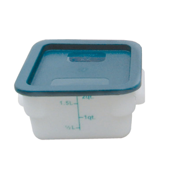Thunder Group PLSFT002PP 2-Quart Plastic Square Food Storage Containers, White
