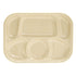 Thunder Group ML803T 13" x 9 1/2" Tan Melamine Compartment Tray - 12/Pack