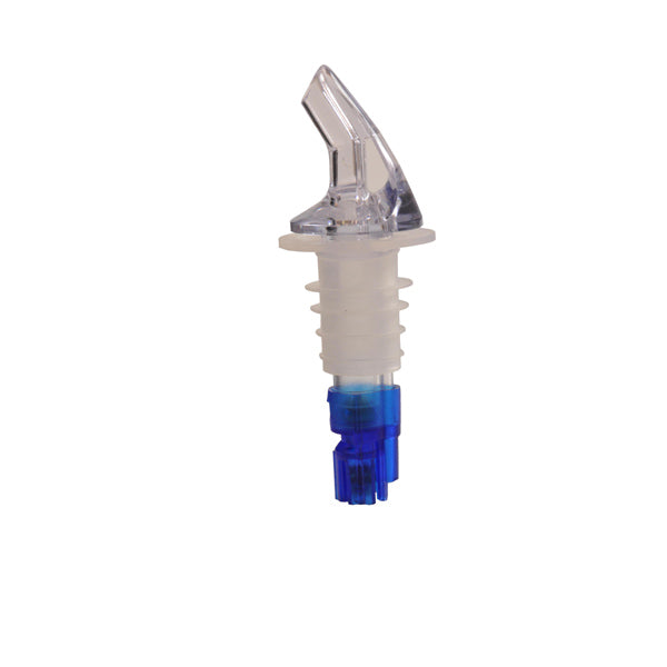Thunder Group PLPR088M 7/8 oz. Blue Measured Pourer Without Collar - Pack Of 12