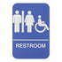 Thunder Group PLIS6960BL 6" x 9" Information Sign With Braille, Restroom / Accessible