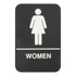 Thunder Group PLIS6951BK 6" x 9" Information Sign With Braille, WOMEN