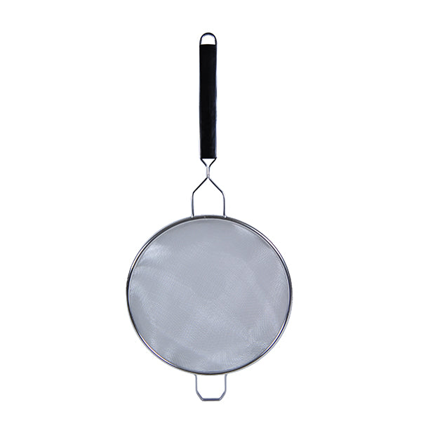 Thunder Group Single Fine Mesh Strainer with Black Color Plastic Handle