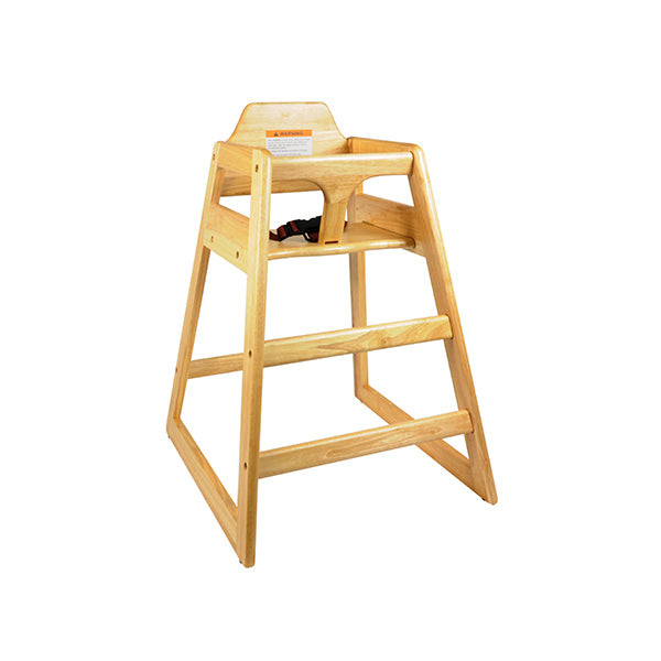 Thunder Group WDTHHC018A Natural Wood Finished High Chair, K.D. ASTM404 Certified