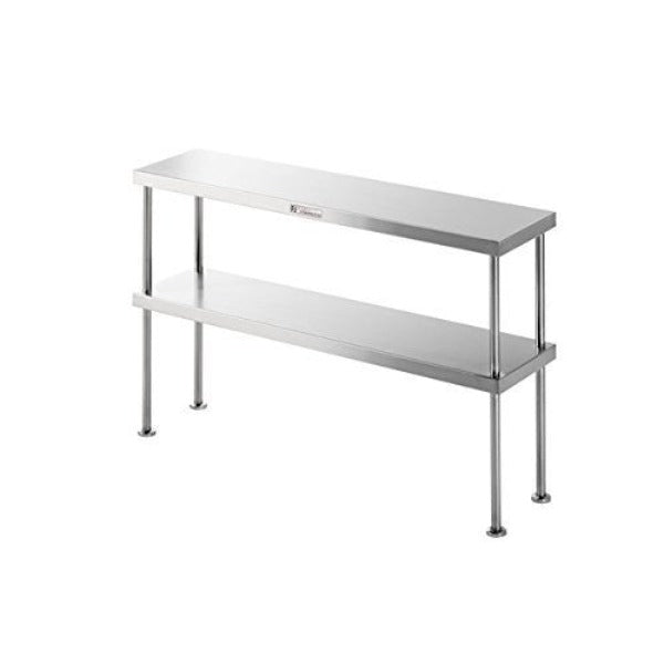 Adjustable Double Overshelf 14 X 72 - Stainless Steel for Work Table