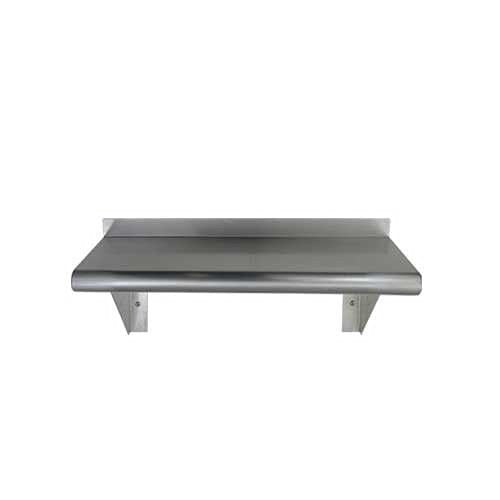 Stainless Steel Wall Mount Shelf NSF Approved 12" X 24" - 18 Gauge
