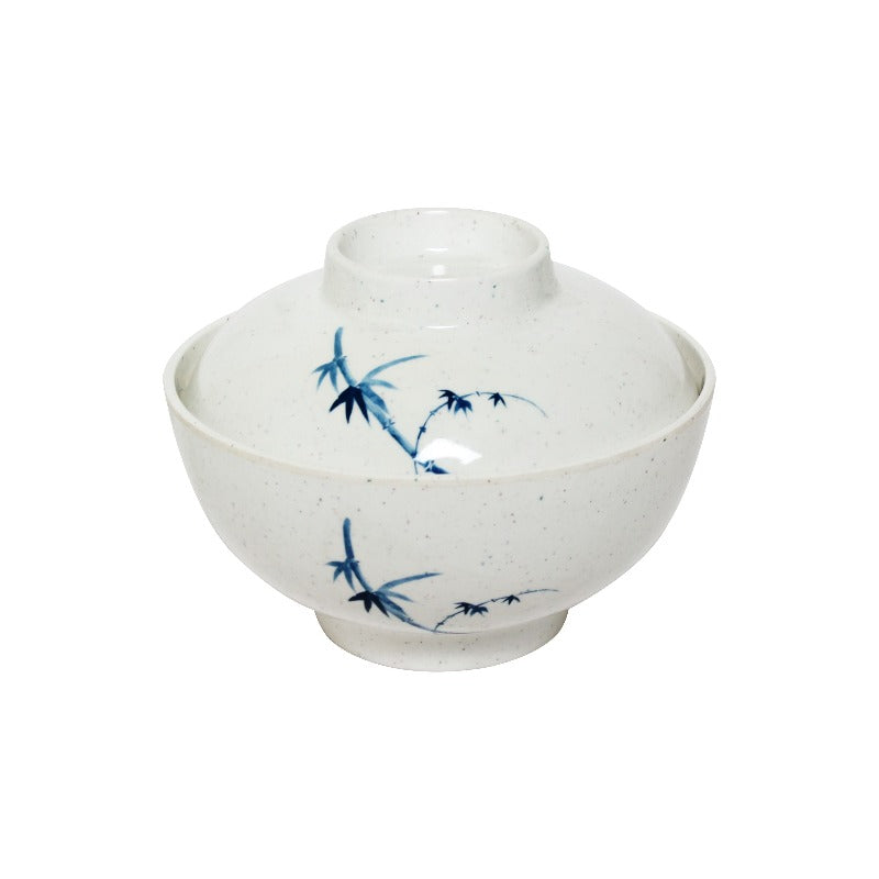Thunder Group 3506BB Blue Bamboo 10 oz. Special Bowl With Lid - 12/Pack
