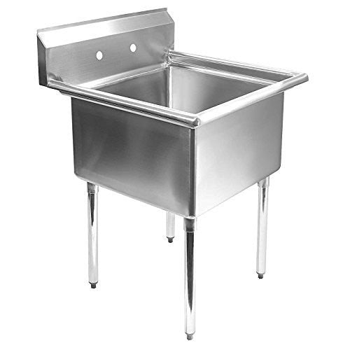 Commercial Stainless Steel Kitchen Utility Sink - 24" X 24" Bowl - 30" Overall
