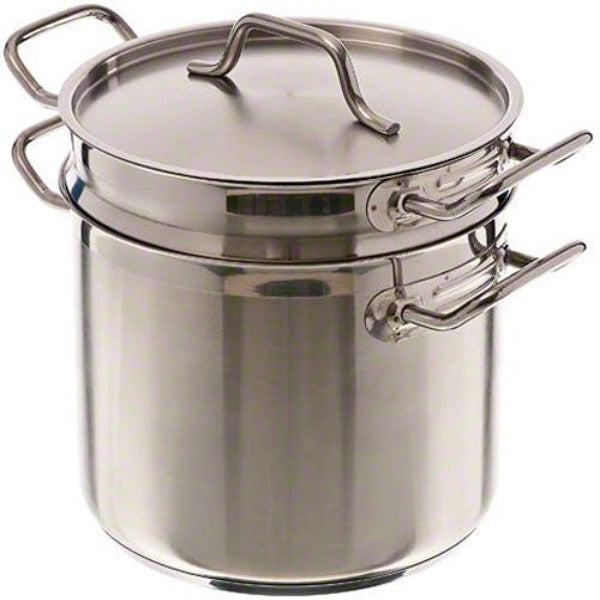 Update International (SDB-08) 8 Qt Induction Ready Stainless Steel Double Boiler w/Cover