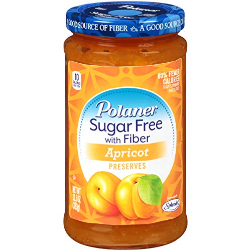 Polaner Sugar Free with Fiber, Apricot Jam, 13.5 Ounce