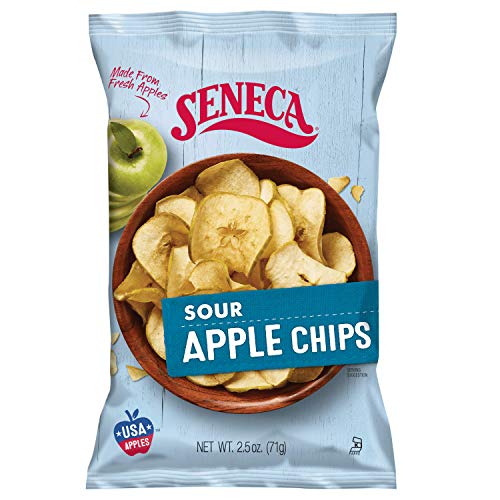 Seneca Golden Delicious Apple Chips | Made with Fresh 100% Golden Delicious Apples | Yakima Valley Orchards, Seasonally Picked | Crisped Perfection, Foil-Lined Freshness Bag | 2.5 ounce (Pack of 12)