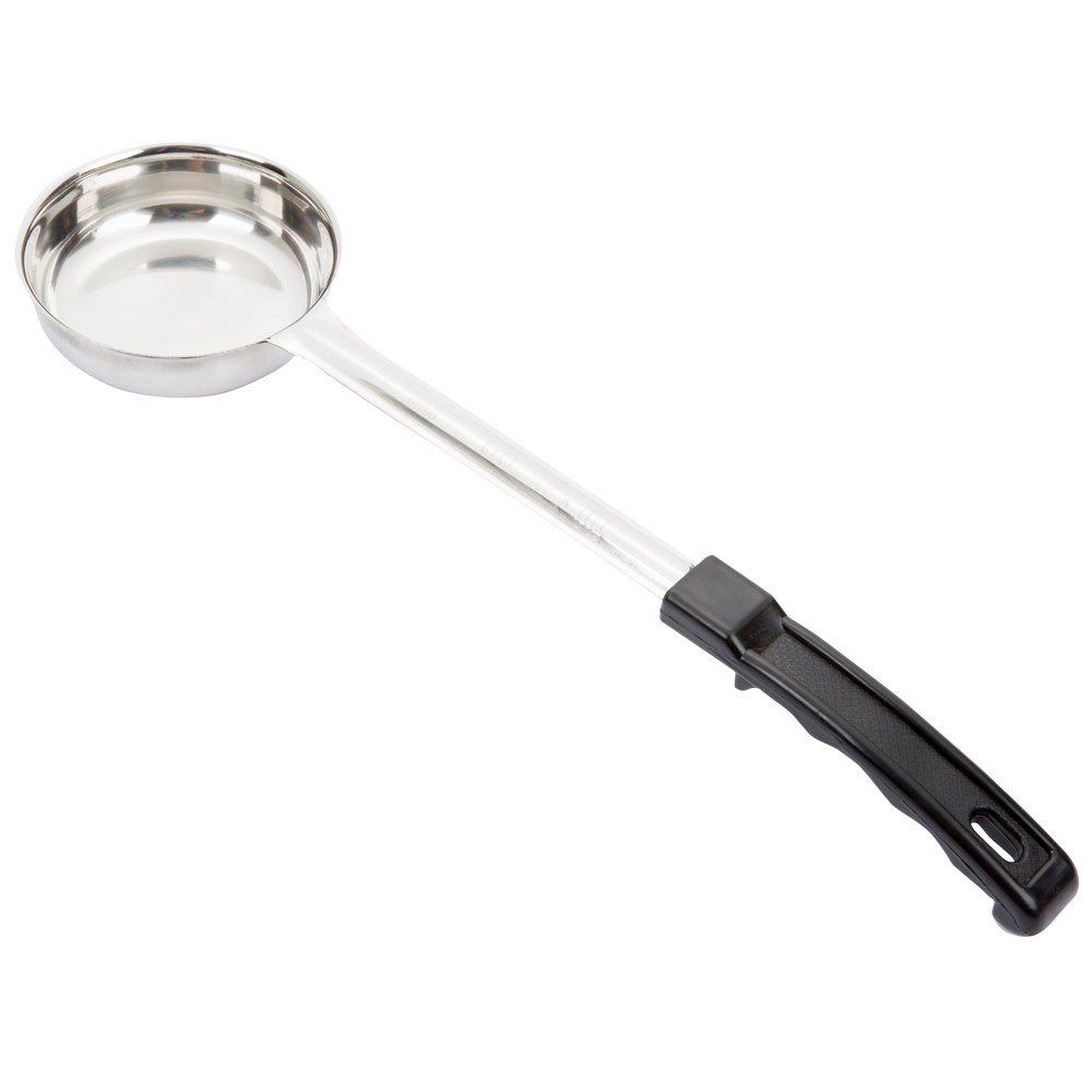 Thunder Group SLLD006A 6 oz. Black Solid Portion Spoon