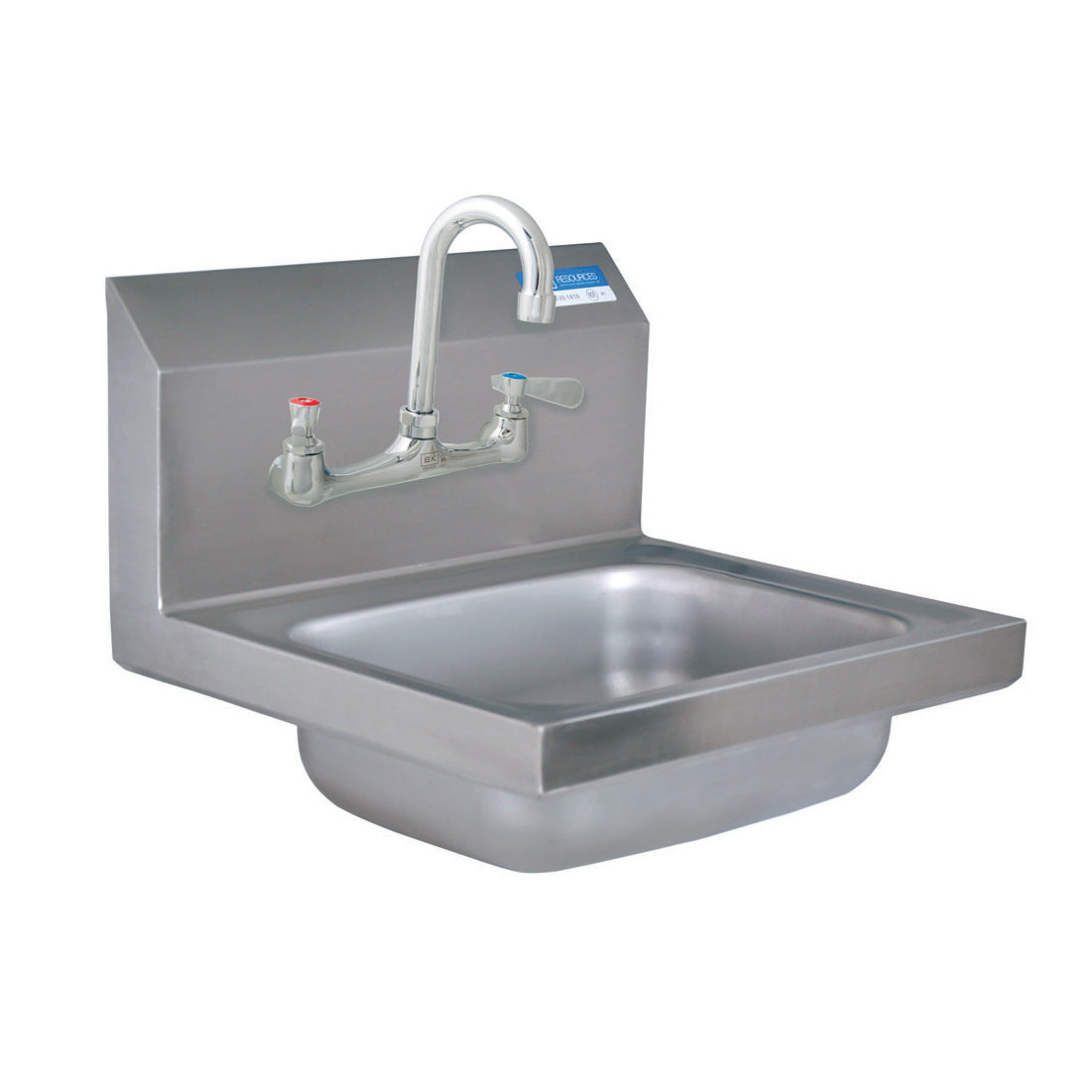 BK Resources (BKHS-W-1410-8-P-G) SM Hand Sink 2 Hole 8" OC With Faucet