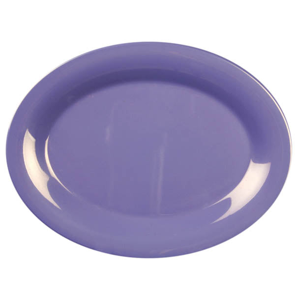 Thunder Group Oval Purple Melamine Platter - 12/Pack