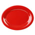 Thunder Group Oval Pure Red Melamine Platter - 12/Pack