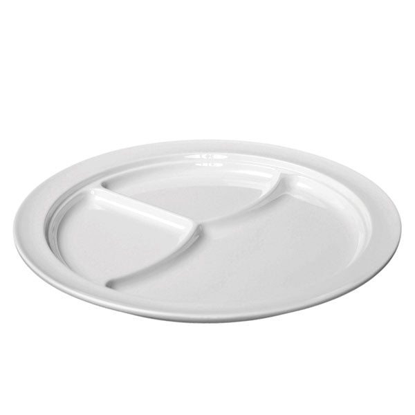 Thunder Group 10 1/4-Inch 3 Compartment Plate - 12/Pack