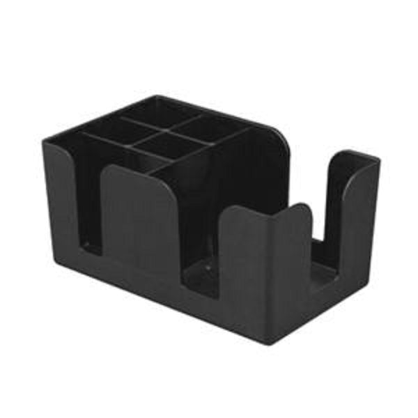 Thunder Group PLBC006 9 1/2" x 5 3/4" x 4 1/8" Plastic Bar Caddy with 6 Compartment