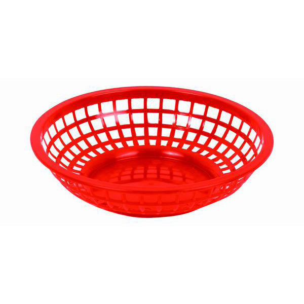 Thunder Group PLBK008R 8-Inch Red Round Basket - 12/Pack