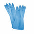 Thunder Group PLGL004BU 12" x 3 7/8" Blue Color Latex Textured Gloves - 1 Pair