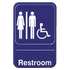 Thunder Group PLIS6903BL 6" x 9" Information Sign With Symbols, RESTROOMS / ACCESSIBLE