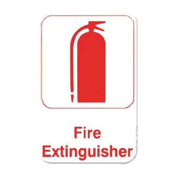 Thunder Group PLIS6913RD 6" x 9" Information Sign With Symbols, FIRE EXTINGUISHER