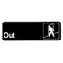Thunder Group PLIS9308BK 9" x 3" Information Sign With Symbols, OUT