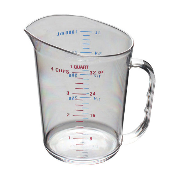 Thunder Group PLMC032CL Heavy Weight 1 QT/ 1L Polycarbonate Measuring Cup