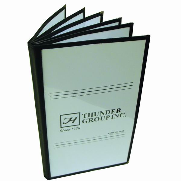 Thunder Group (PLMENU-6TGI) 6 Page Book Fold Menu Cover, 7 1/2" x 13 1/4"