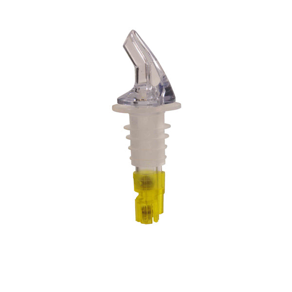 Thunder Group PLPR150M 1.5 oz. Yellow Measured Liquor Pourer Without Collar - Pack Of 12