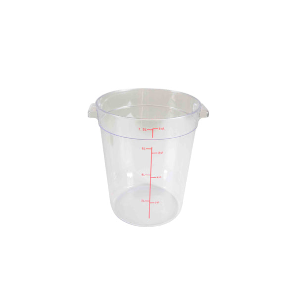 Thunder Group PLRFT308PC 8-Quart Clear Round Food Storage Container, Polycarbonate