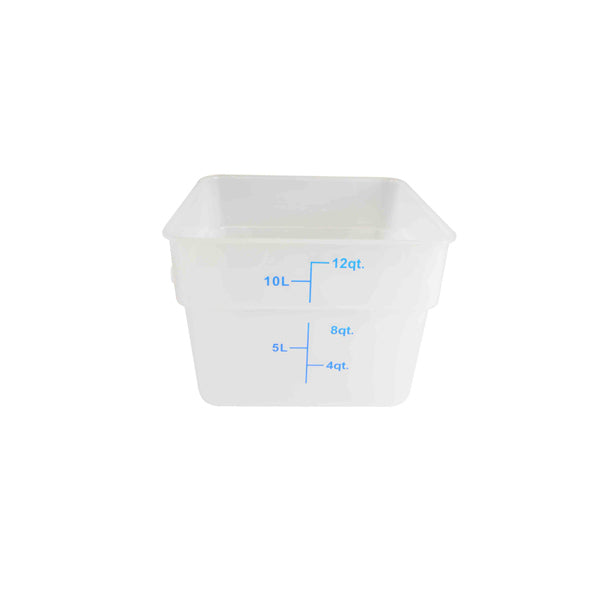 Thunder Group PLSFT012TL 12-Quart Plastic Square Food Storage Containers, Translucent