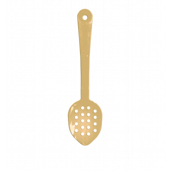 Thunder Group 11" Polycarbonate Serving Spoon, Perforated - 12/Pack