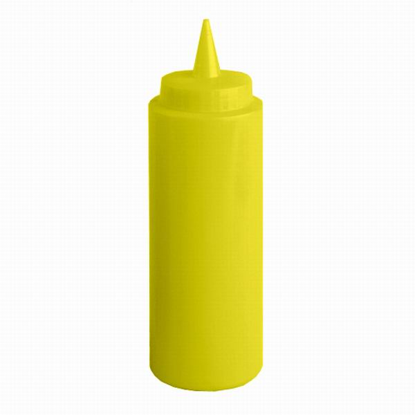 Thunder Group PLTHSB024Y 24 oz. Squeeze Bottle Yellow - 12/Pack