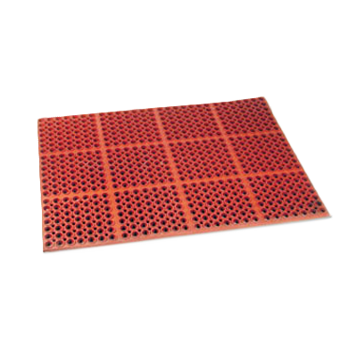 Royal Industries (ROY KM 35 HR) Grease Resistant Rubber Floor Mat 3' x 5' Red