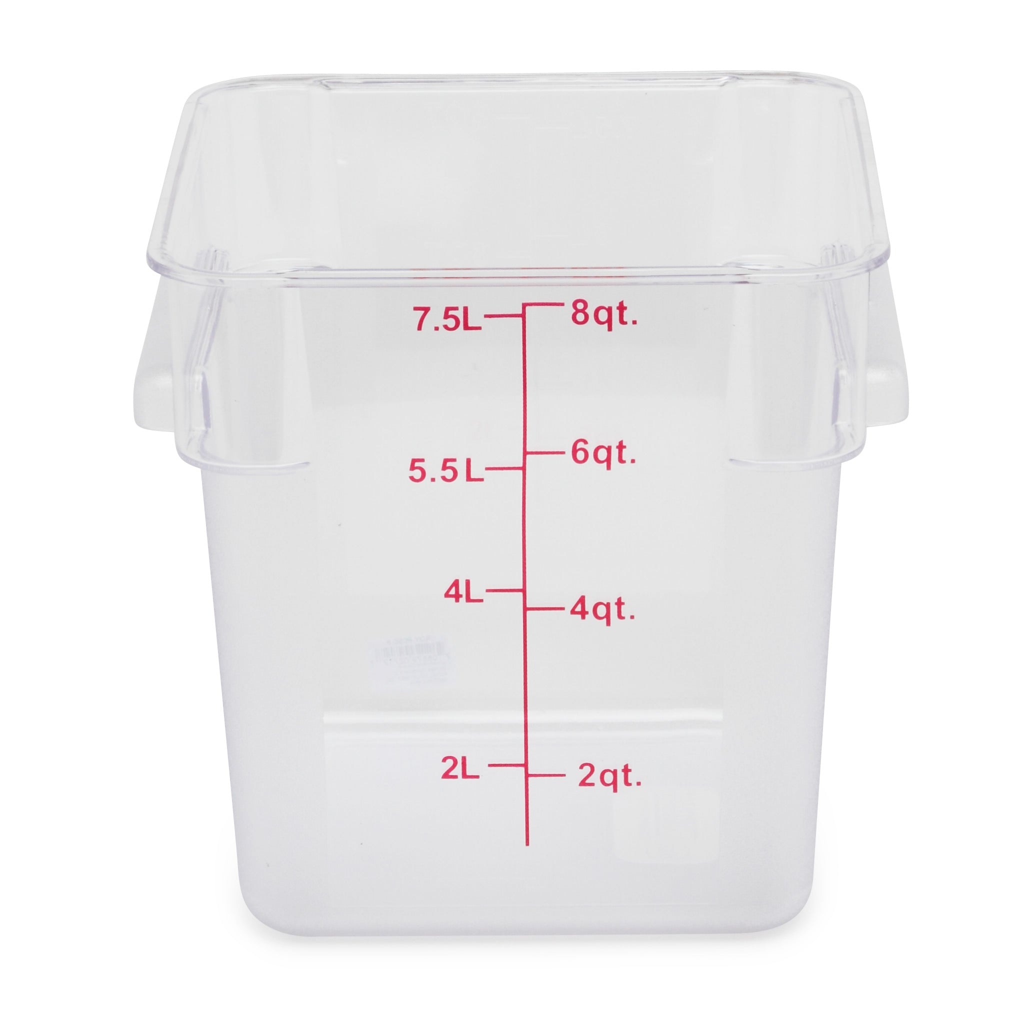 Royal Industries Clear Polycarbonate Square Storage Container