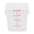 Royal Industries White Polypropylene Square Storage Container